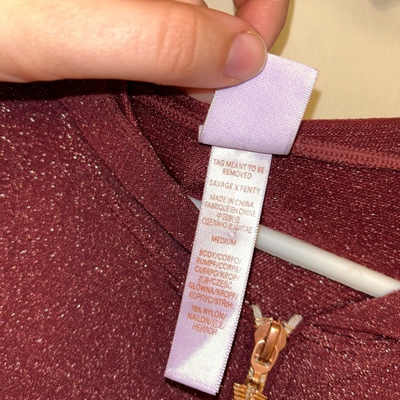 Savage x Fenty Sparkle Hoodie Onesie - Picture 4 of 4